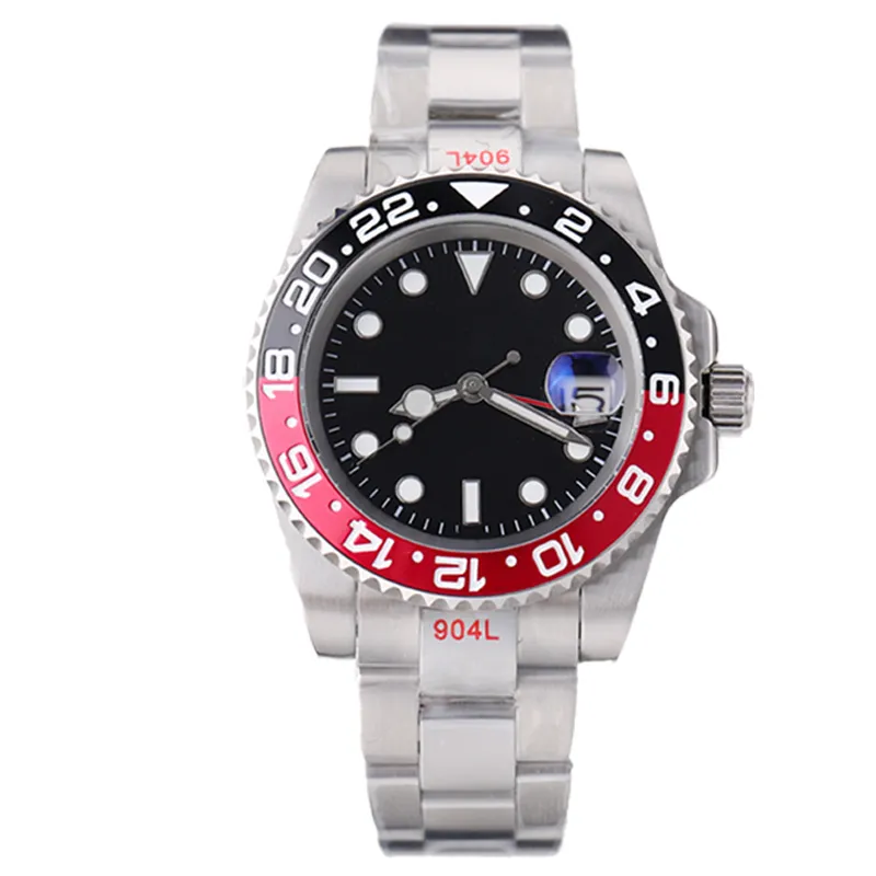 Premium męskie projektant Watch Wysoka jakość z pudełkiem automatycznym mechanicznym 2813 Ruch zegarków Mężczyzn Ceramiczna ramka ze stali nierdzewnej Luminous