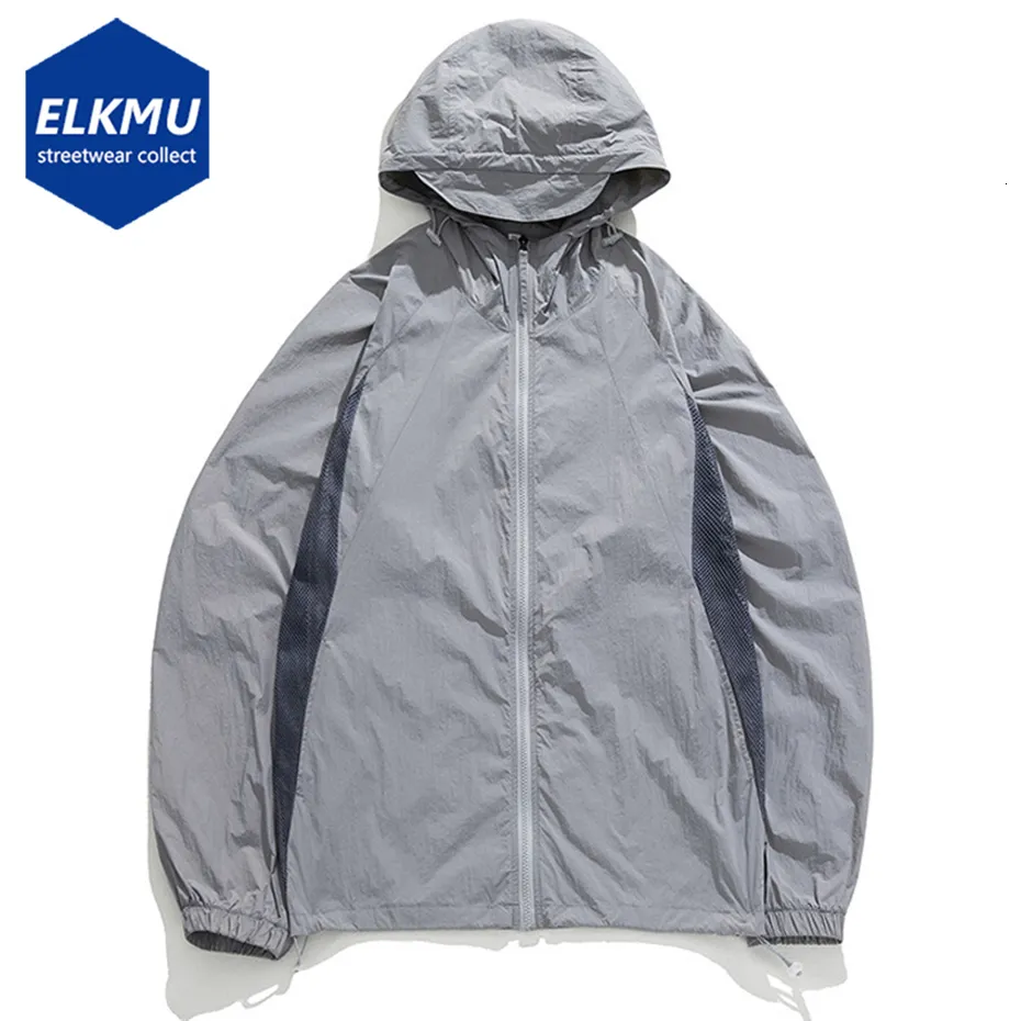 Męskie kurtki Summer ochrony przeciwsłoneczne UPF 50 UV skóry płaszcze mężczyźni Ultralight Sportswear Hoodeed Windbreaker Casual 230810