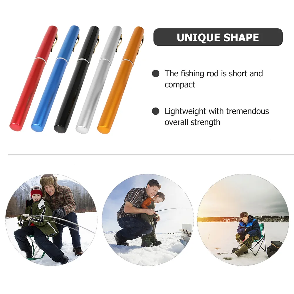 Rod Reel Combo Telescopic Mini Fishing Pole Pen Shape Folded With Wheel Outdoor  Portable Pocket Accessories 230809 From Chao07, $8.92