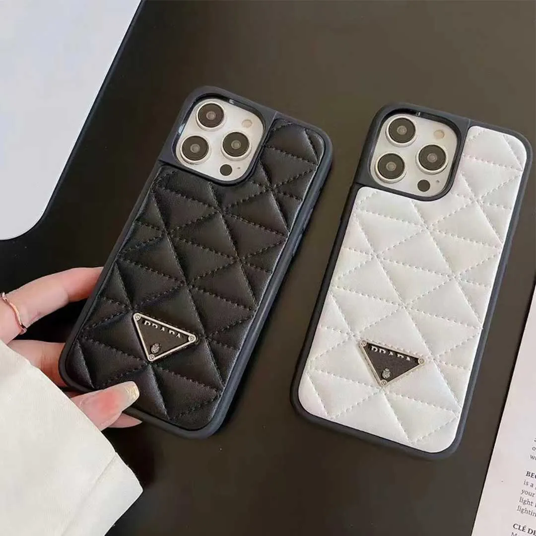 12 Vackra iPhone 14 13 Pro Max Cases Designer P Telefonfodral för 14Pro 13Pro 13mini 12Pro Mini Plus läderskydd med förpackningsdroppslipp tillgängliga