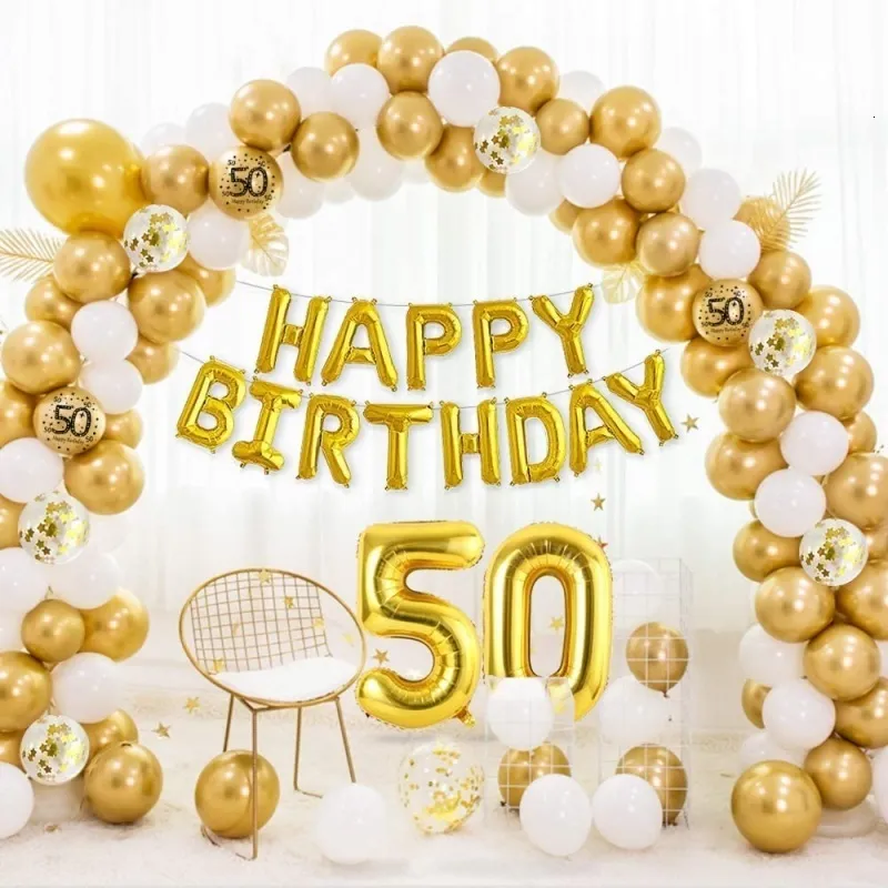 Kit Decoración Cumpleaños 50, 60, 70 Años Hombre Mujer