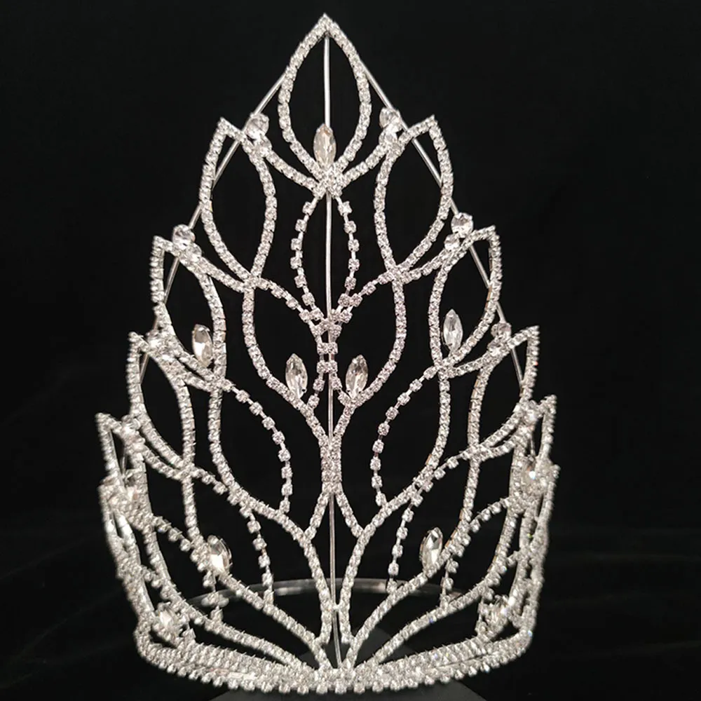 Bröllopshårsmycken Pageant Big Beauty European och American Brides Ornaments Beautiful Wedding Crown Crowns 230809