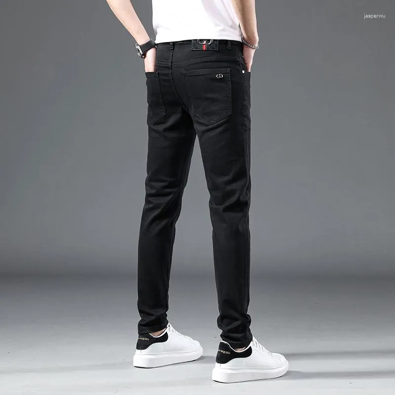 Men's Casual Striped Long Trousers Office Slim Fit Business Fashion Skinny  Pants | eBay