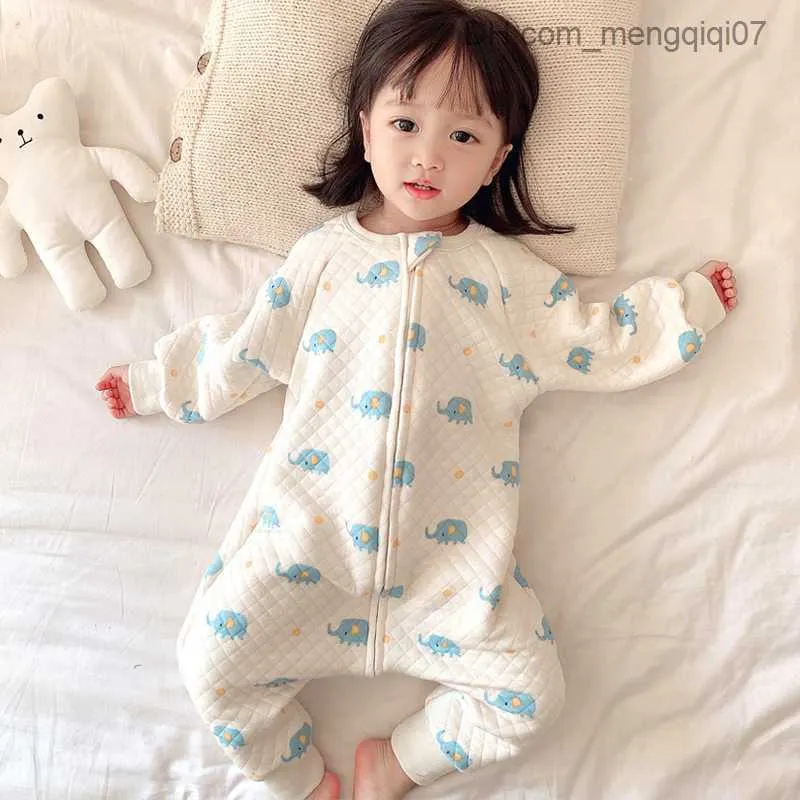Пижама Детский спальный мешок Мультфильм PP Cotton Embrace Quilt Newborn Outdoor Охлаждаемый продукт четыре сезона Anti -Kick Quilt Z230811