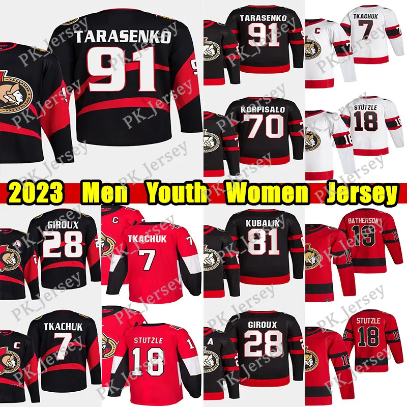 # 7 Brady Tkachuk Reverse Retro camiseta de hockey 12 Alex DeBrincat 28 Claude Giroux Thomas Chabot Tim Stutzle Drake Batherson Josh Norris Jakob Chychrun camisetas