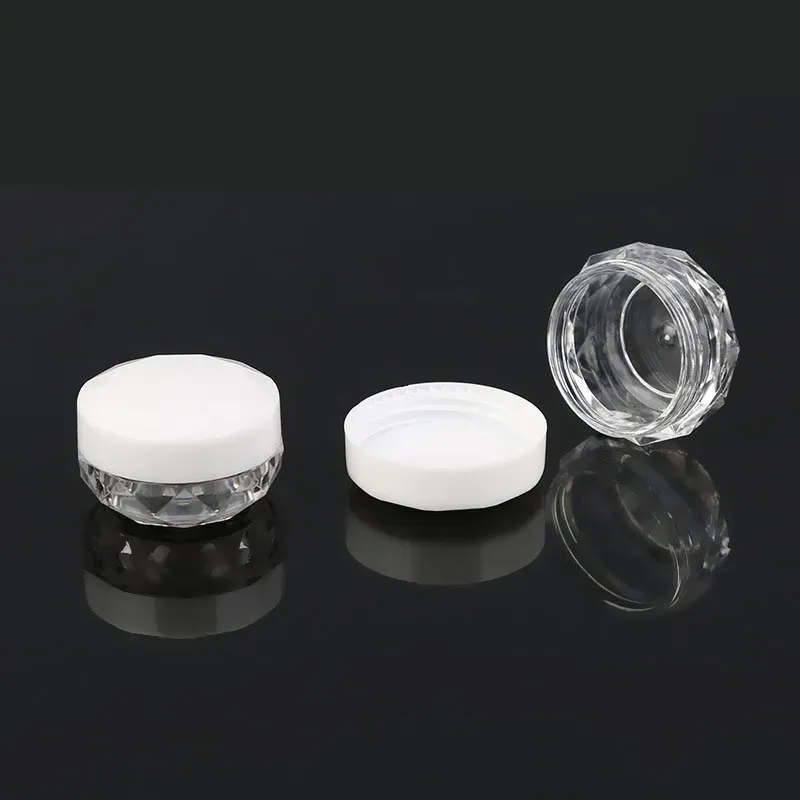 3ML 5G Diamond Shape Cream Box Acrylic Bottle Diamond Cream Nail Glitter Pots Makeup Packing Cream Jars Cosmetic Packaging