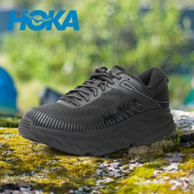 Klänningskor Hoka Bondi 7 Running Shoesmen Outdoor Road Running Sneakers Cyning Elasticity Marathon Shoes Trail Trekking Tennis Sneakers 230809