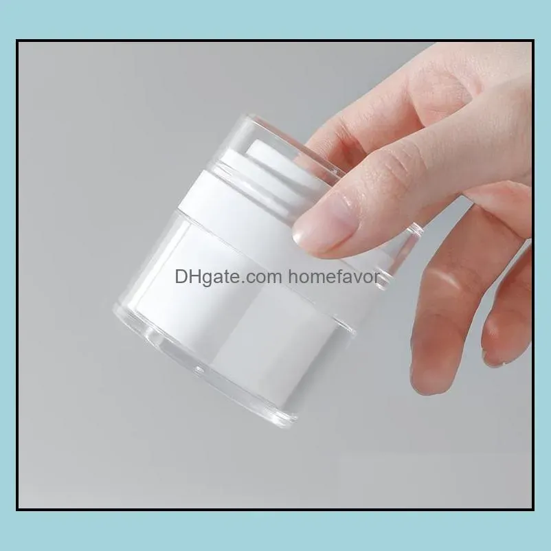 15 30g white simple airless cosmetic bottle 50g acrylic vacuum cream jar cosmetics pump lotion container sn4311