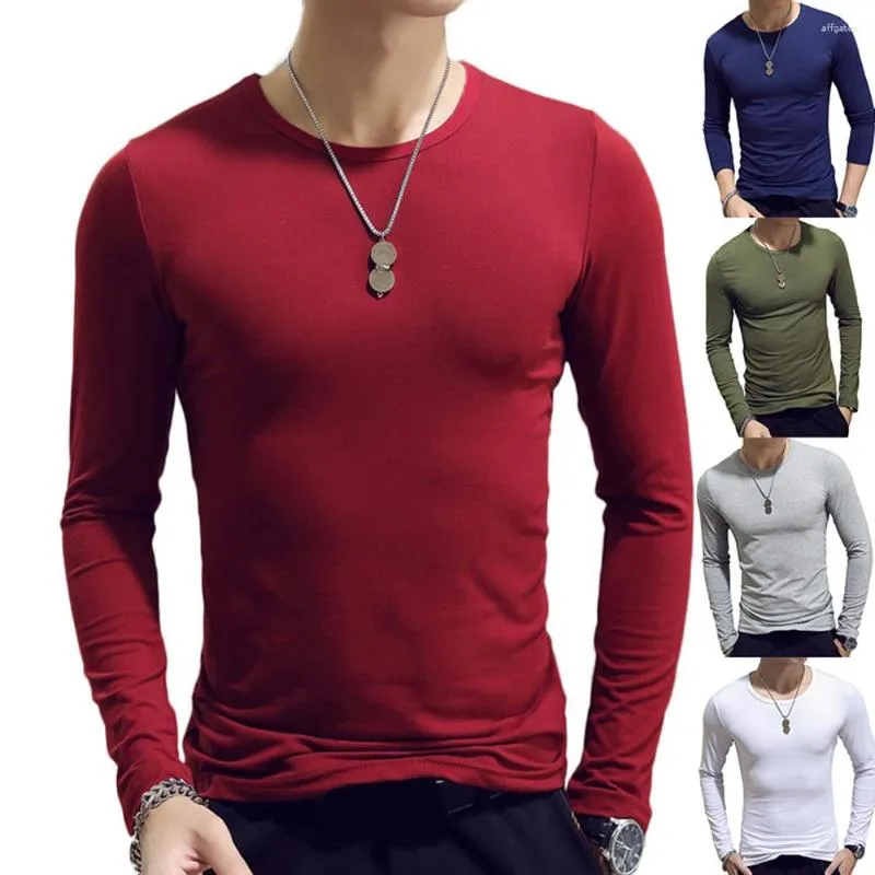 Men's T Shirts 2023 Men Shirt Long Leeve Cotton Spring Autumn Thermal Undershirt Armor Mens Full Sleeve Round Neck Casual Tees