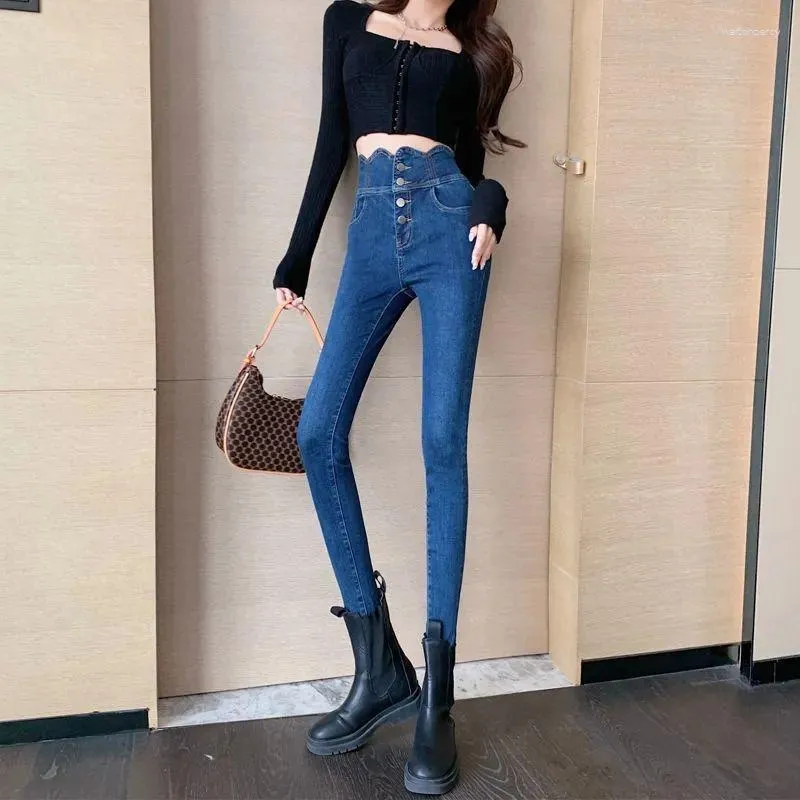 Vrouwen Jeans Casual Hoge Taille Volledige Lengte Potlood Afslanken Skinny Denim Broek Vrouw Strecth Vaqueros Mode Leggings T01