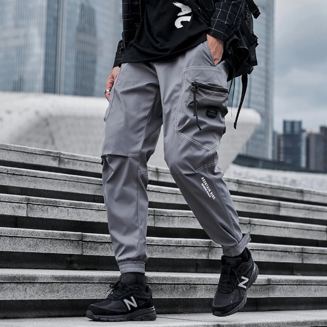 BYBBS Mens Winter Thick Fleece Mens Grey Cargo Trousers With Patchwork Pockets Hip Hop Style Joggers For Streetwear Size 11 From Lu006 36.53 DHgate.Com