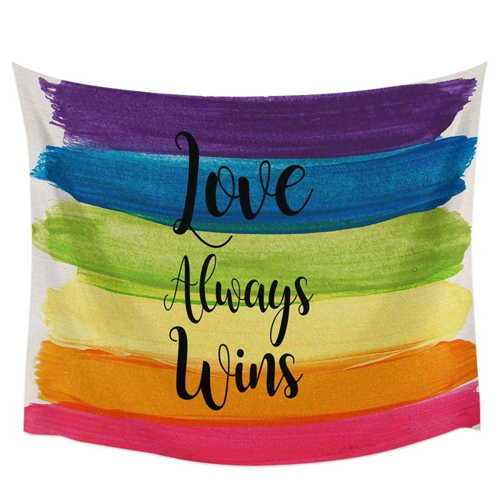 Tapisserier Rainbow Tapestry Support Pride Wall Hängande frihet Kärlek Färg Tapisserier sovrum vardagsrum sovsal väggdekor bakgrund trasa