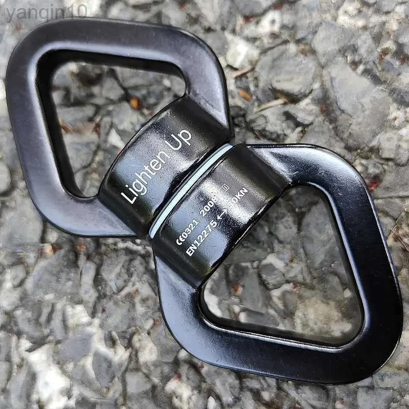 Rock Protection 30kn Yoga Accessories Universal Ring Gimbal Ring Rotary Connector Rotational Hammock Swing Spinner Rope Swivel Connector HKD230810