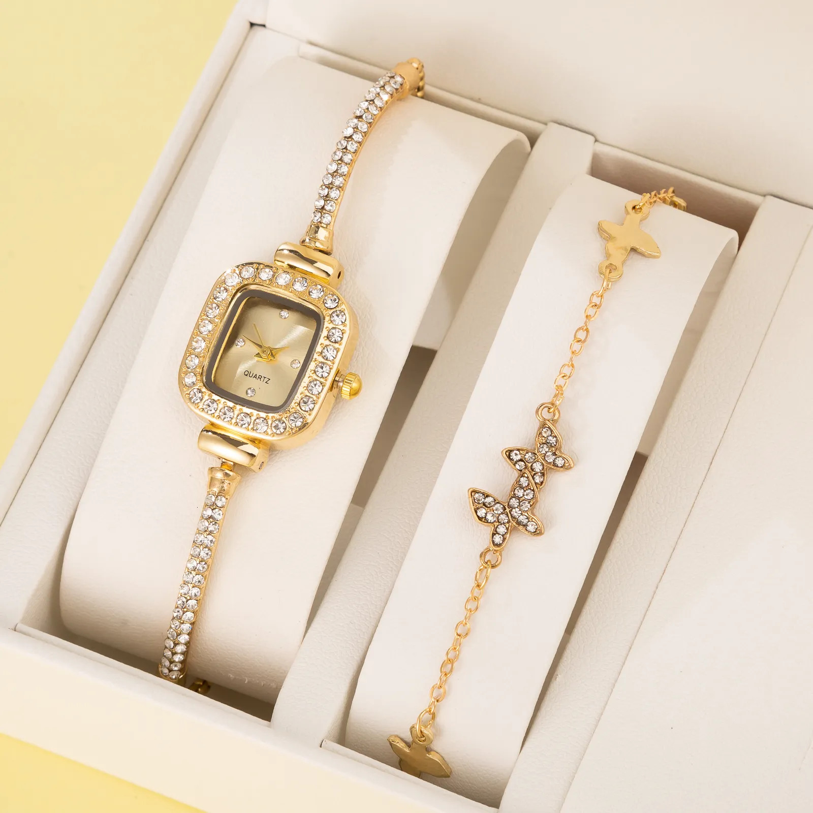 Other Watches Ladies Diamond Bracelet Watch Set ... From Huafei10 