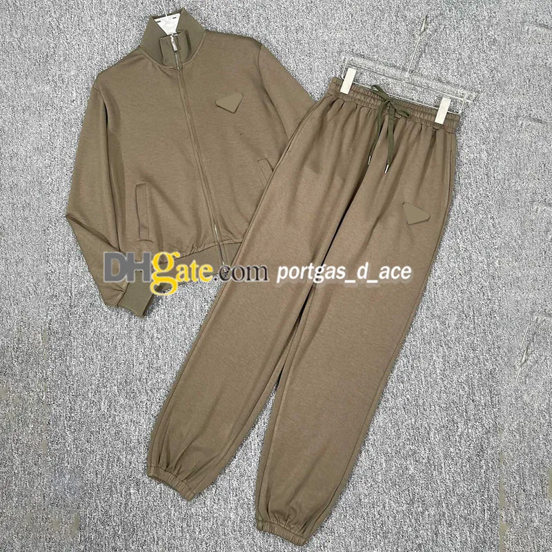 Décontracté femmes sweat pantalons de survêtement ensemble femme fermeture éclair survêtement printemps automne sweats à capuche pull hauts Jogging Pants197a