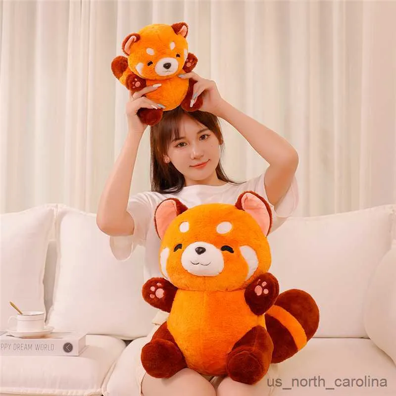 Animaux en peluche en peluche Nouveau stock Little Panda Sœur en peluche Toy Doll's Birthday Gift Gift Gift for Embrying Toy R230810