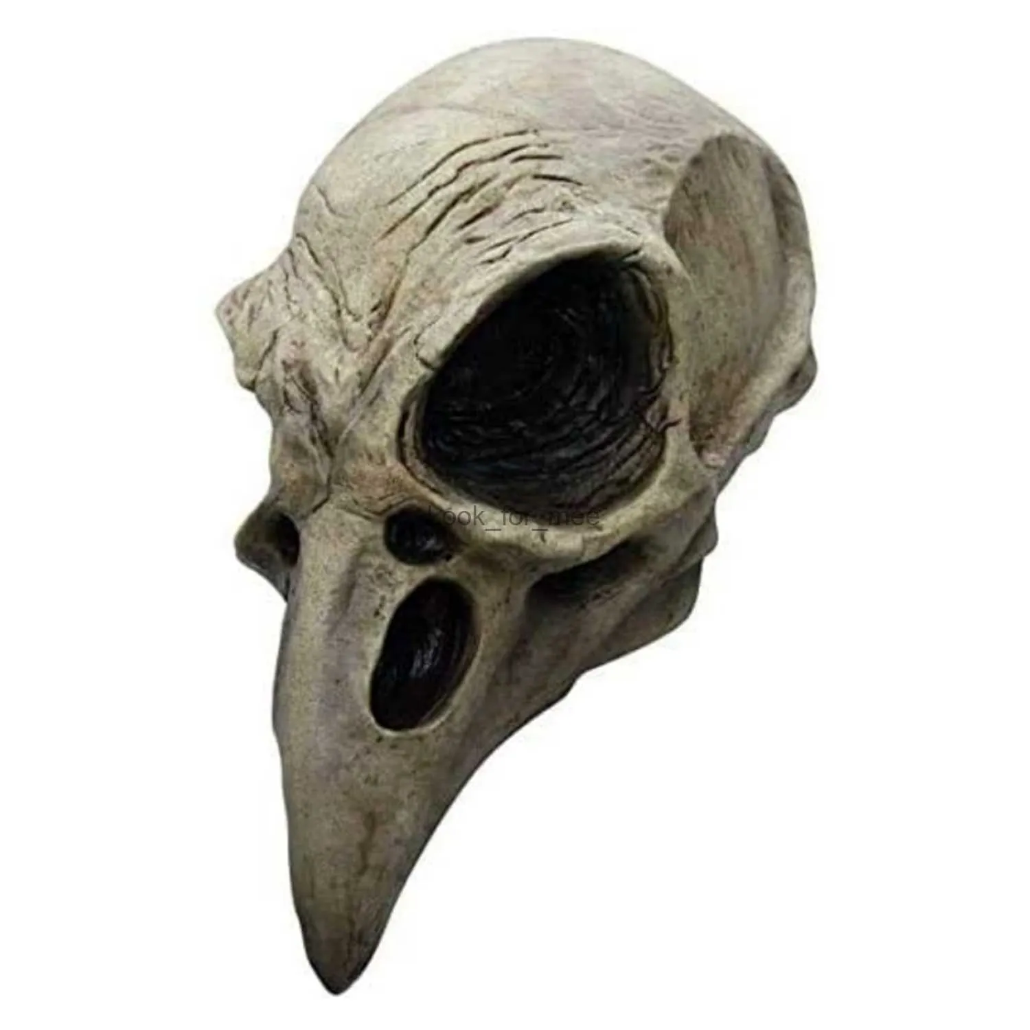 Crow Skull Máscara Praga Doctor Máscara Cosplay Bird LaTex Masks Carnival Animal Masquerade Halloween Party HKD230810