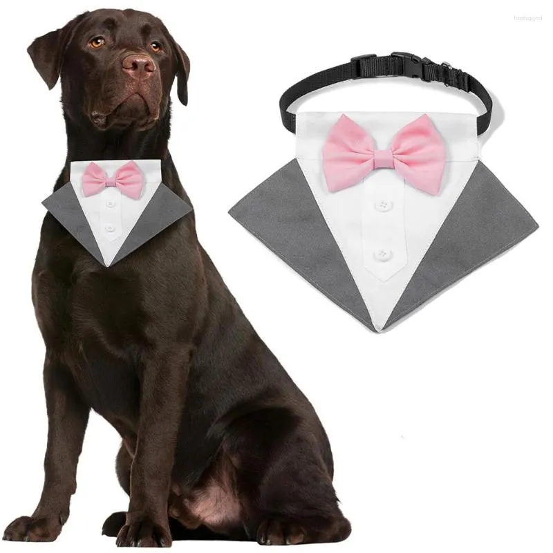 Dog Apparel Wedding Bandana Grooming Bow Tie Accessory Dogs Pet Scarf Over The Collar Bandanas For Small Medium Large Pets Collars