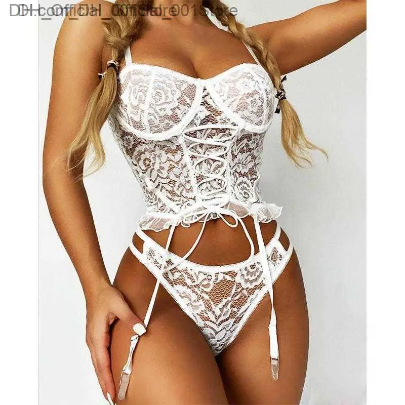 Women Sexy Lingerie Lace Bra Garter Thong Nightwear Underwear Outfit Sets