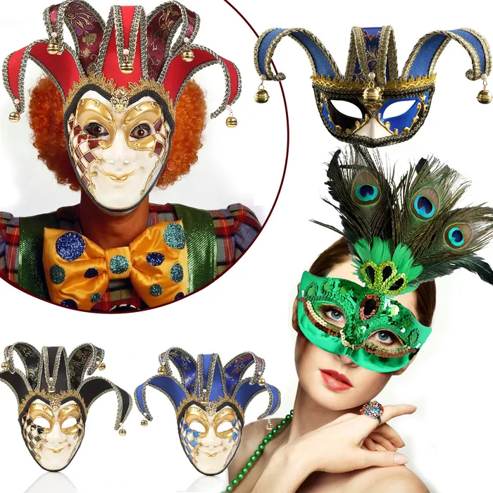 Máscaras de festa Moda Mascarada Máscara de Veneza Mardi Gras Halloween Casamento Parede Arte decorativa Natal Metade do rosto Suprimentos para festas de aniversário 230809