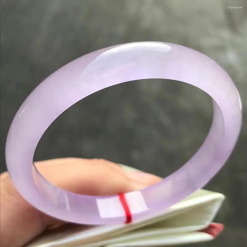 Bangle Send Certificate Real Burma Jade Purple Jadeite Myanmar Certified Jades Stone Bangles Bracelet For Girlfriend Mom Gifts