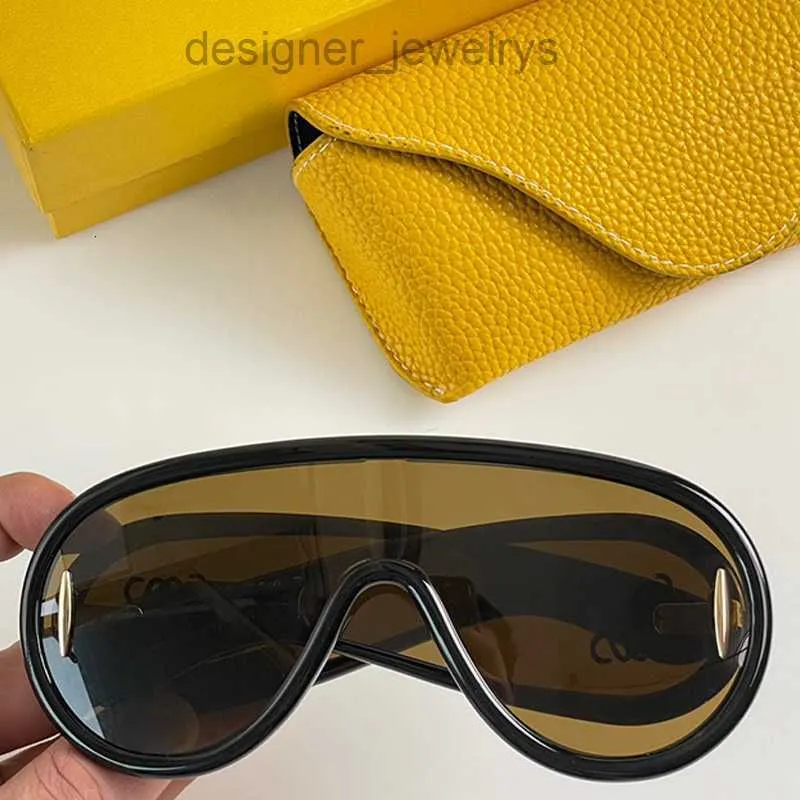 Designer Sunglasses Luxury Sunglass Wave Mask 40108 Brown Lenses Brown Frame Acetate Fiber Mask Womens Glasses Fashion Cool Trendu