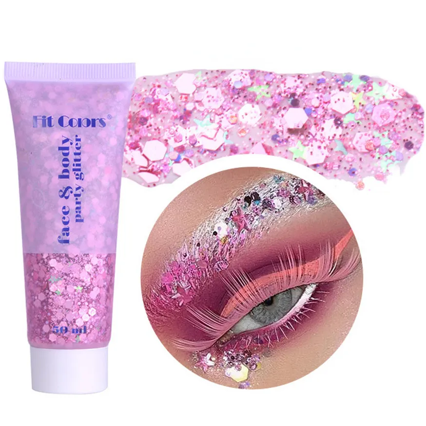 Body Glitter Shimmer cekiny płynne cień do oczu Skala Skala żelowa twarz warga perła dla imprezowego tańca makijaż 230809