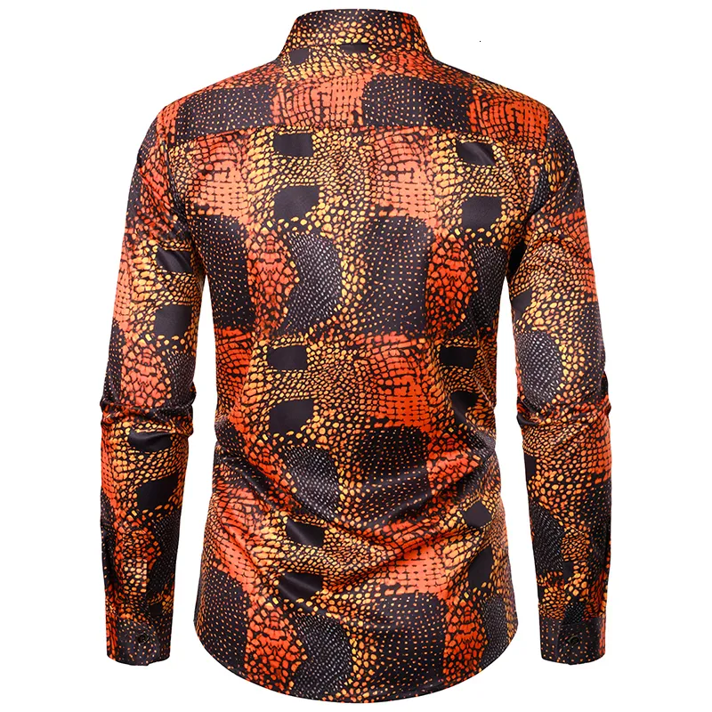 Orange Dress Shirt Men: Fashionable Long Sleeve Shirt With Modern