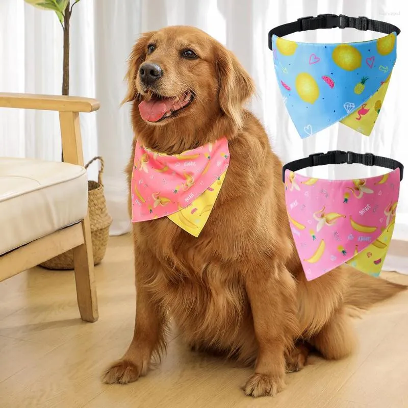 Dog Apparel Bandana Summer Holiday Accessory For Dogs Pet Scarf Banana Collar Bandanas Small Medium Large Pets