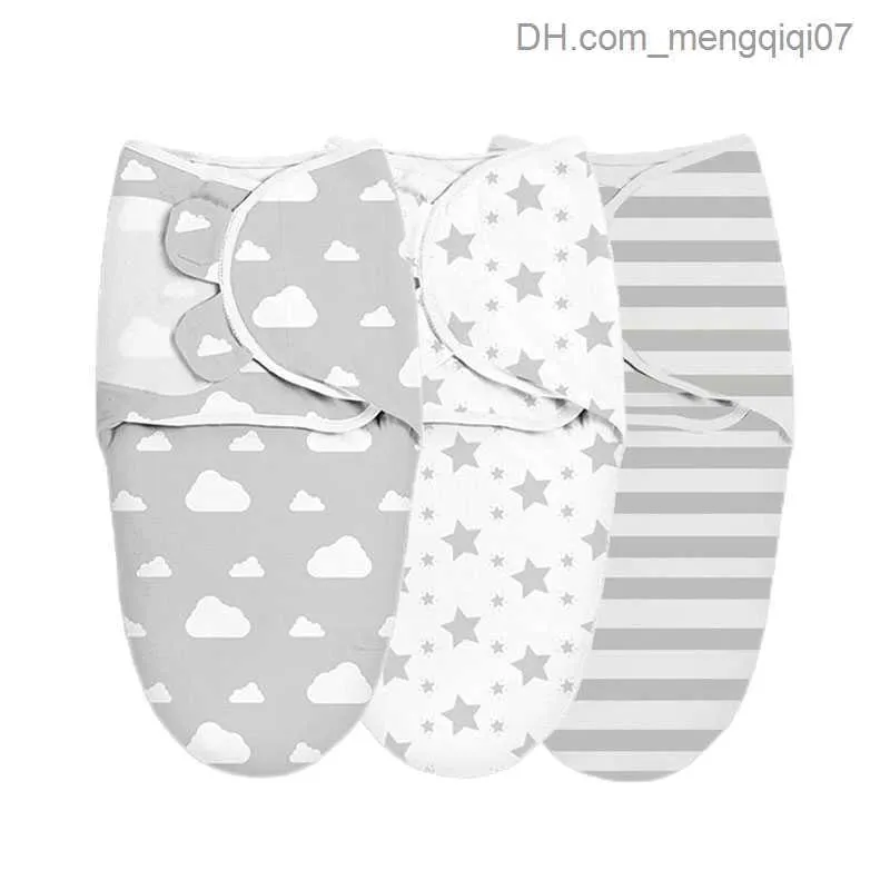 Pyjama Swaddle Decke Baby Girl Boy Easy Verstellbar 3 Pack Säuglingsbeutel-Paket Neugeborene Baby (0-3 Monate) Z230811