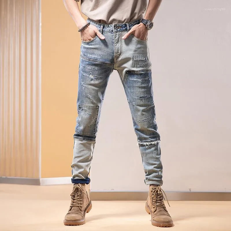 Jeans pour hommes AL40433 Fashion 2023 Runway Luxury European Design Party Style Clothing