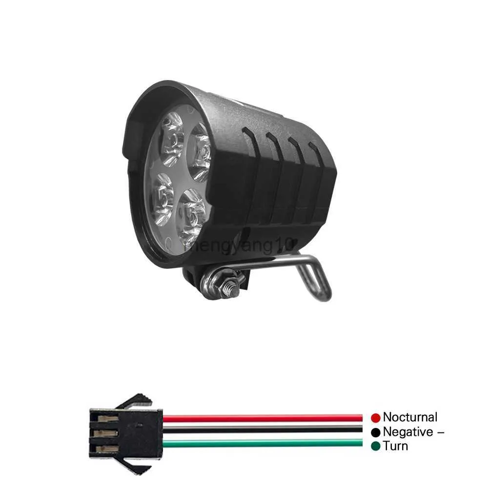 Bike Lights E Bike Horn Light Electric Bicycle 4 LED Headlight 12W