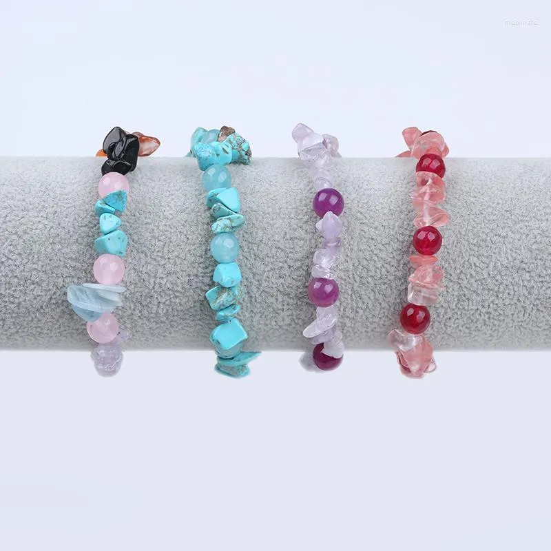 Strand Wholesale Natural Colourful Irregular Stone Bead Bracelet For Jewelry