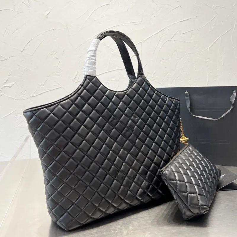 Icare designer tote shopping väskor lyx tots väska lammskinn toppkvalitet stor axel äkta läder kvinnor de totes väskor crossbody lady mode handväska