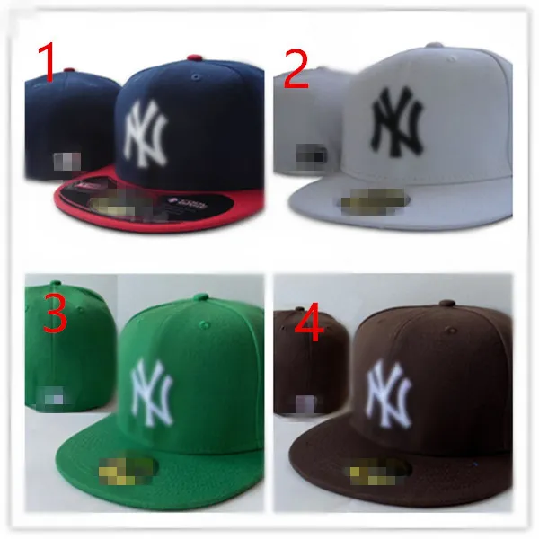 Vente en gros 36 couleurs équipe classique couleur bleu marine sur le terrain de baseball chapeaux ajustés rue hip hop sport York casquettes de conception entièrement fermées H5-8.10