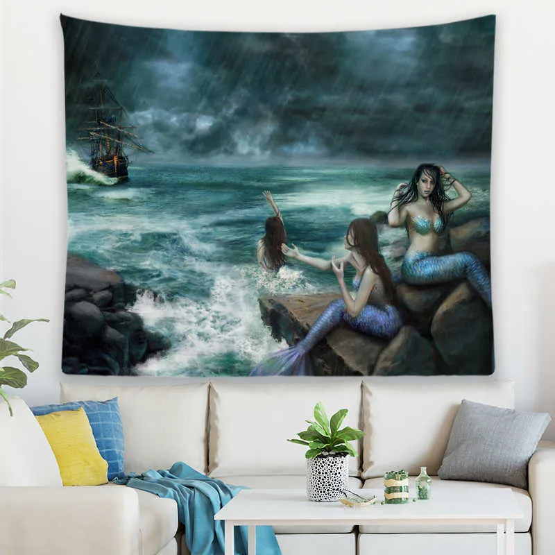 Mermaid Mermaid Tapestry Hippie Art Wall Hanging For Living Room And Bedroom Decor Studio Room Home Decoration R230810 From Mengyang09 15.38 DHgate.Com