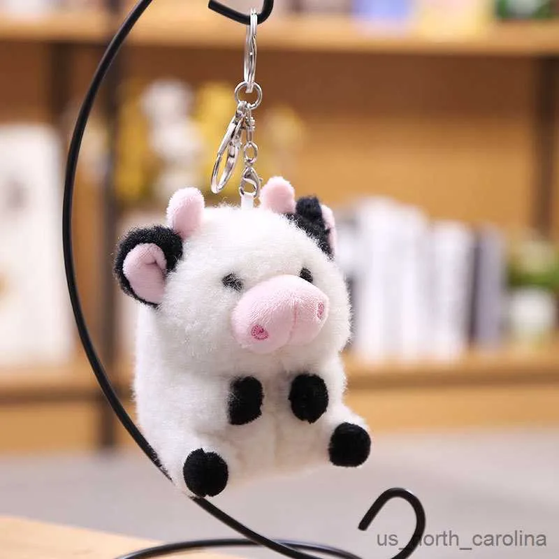 Stuffed Plush Animals 12CM Cow Stuffed Plush Doll Stuffed Animals Toys For Kids Baby Children Gifts Plush Pendant Keychain Boys Children Birthday Gift R230810