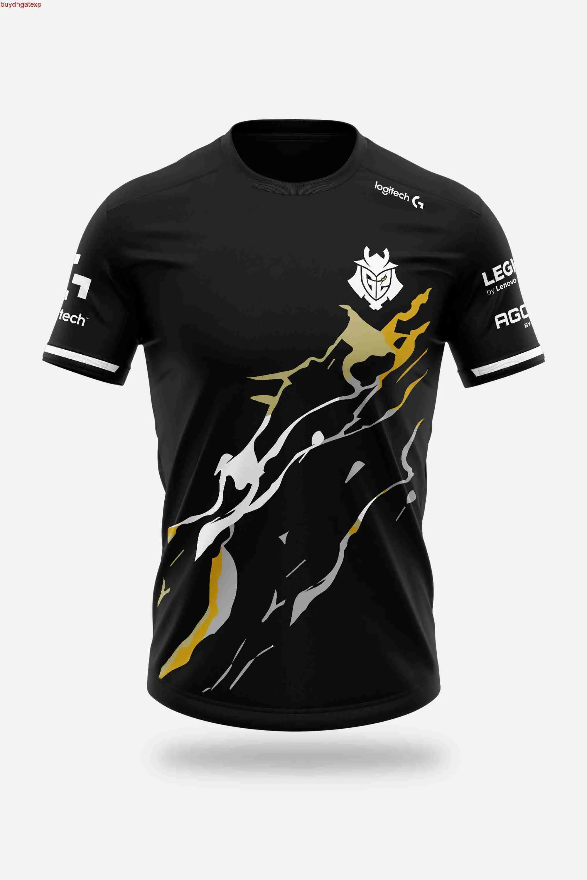 2023 Team Esports Men's and Women's T-shirts G2 Worlds Jersey Lol E-sports Competition Short Sleeve G2 Fan Short Sleeve T-shirt Fashion Clothing