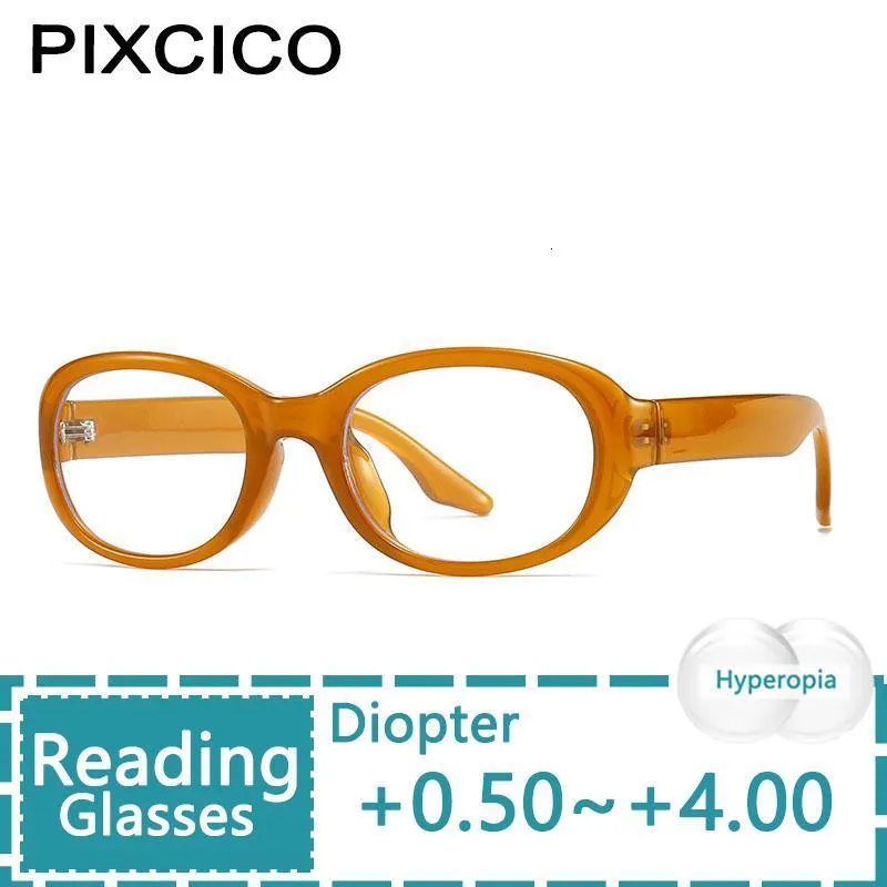 Czytanie okularów R55869 Unisex Męskie okulary czytania owalne luksusowe marka duże okulary do damskiej recepty Diopter 230809