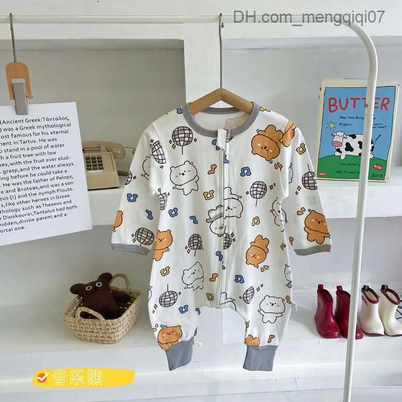 Pajamas Baby sleeping bag cute printed baby pajamas walking and playing pajamas thin sleeping bag and leg newborn jumpsuit Z230810