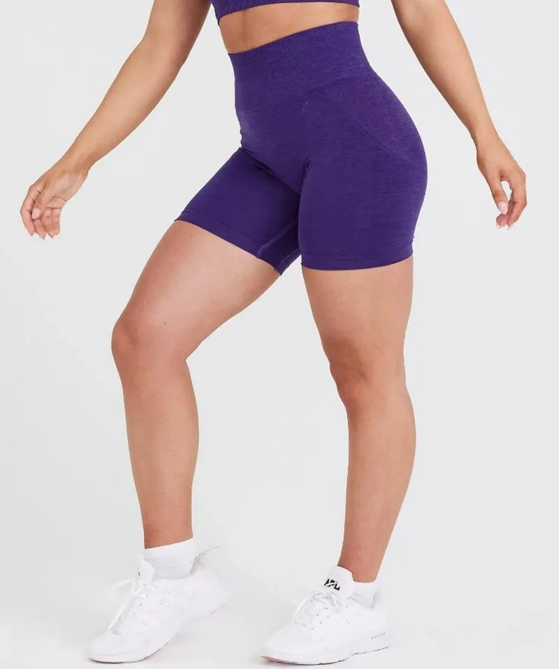 Womens Seamless Active Butt Crop Top And Shorts Scrunch Design For
