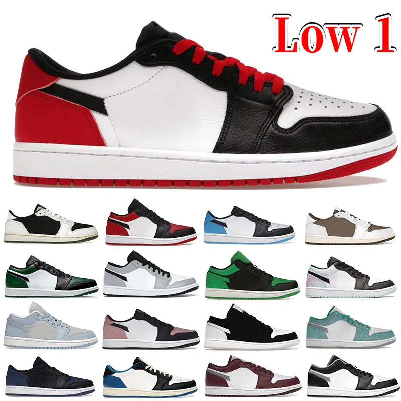 Jumpman 1 LOW OG Basketball Shoes 1S Discale Dreacers OG Black Toe Tee Medium Olive Wolf Light Smoke Gray Se Concord Patent Black Phantom Men Women Sports Sneakers