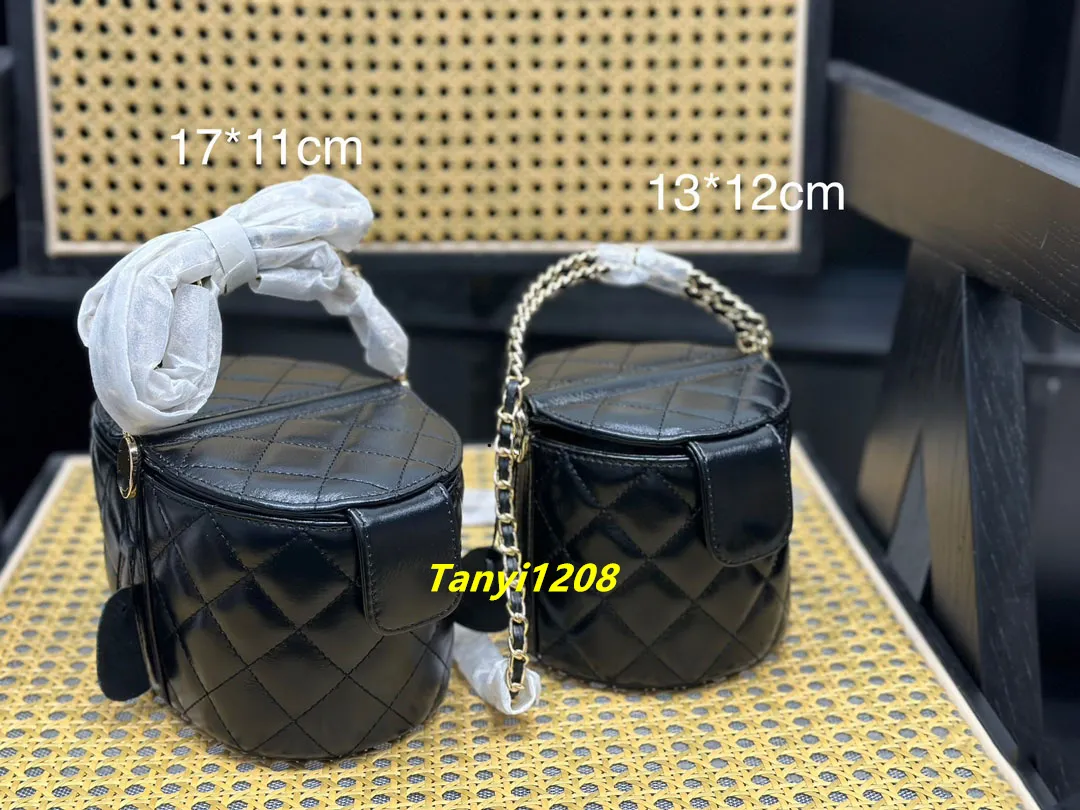 7A Nya mode axelväskor designer 23C Vanity Box Bag Luxury Designers Women Crossbody Handväskor Luxury Lady Clutch Pures Calfskin Leather Picnic Basket Purse