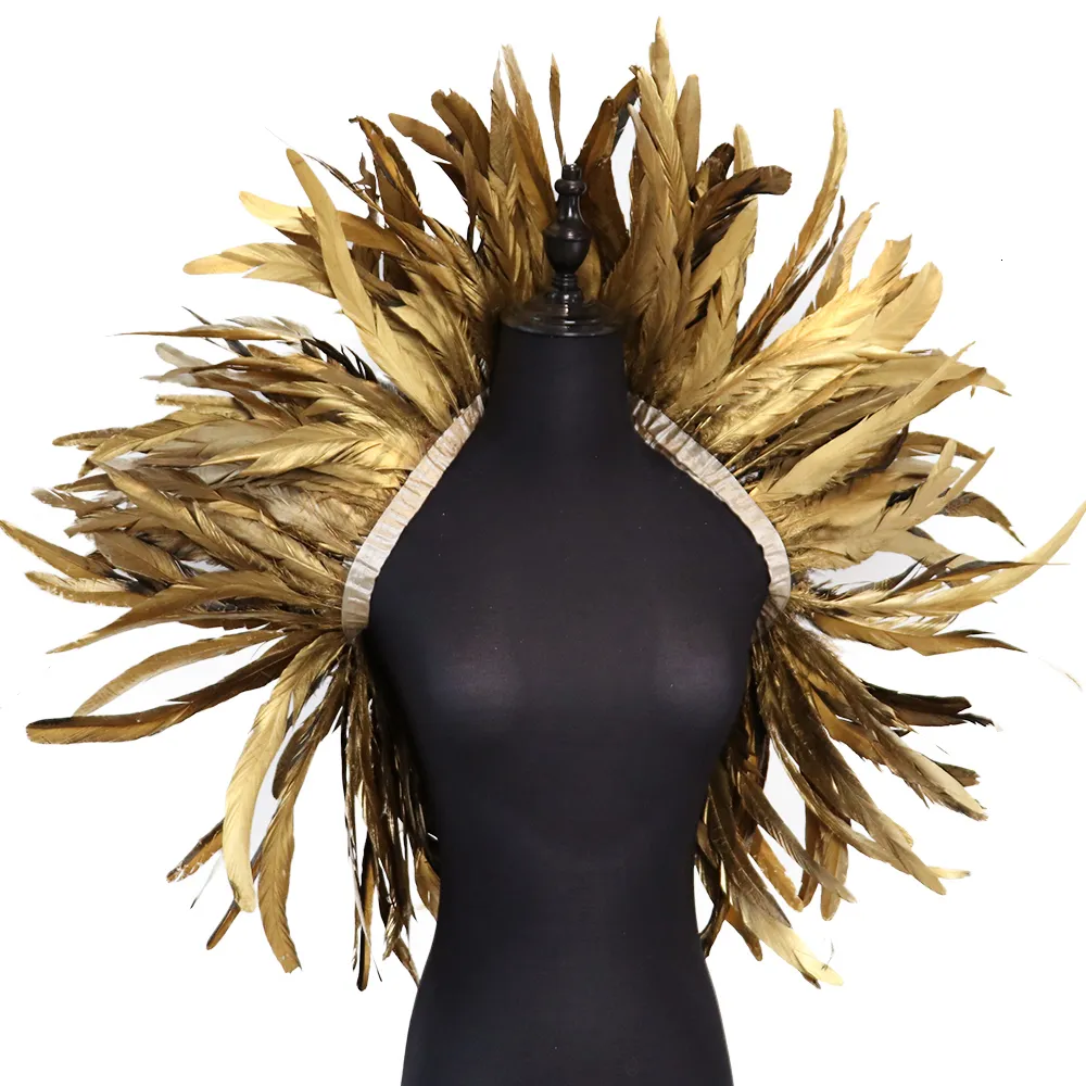 Inne ręczne narzędzia 1 Meter Gold Silver Rooster Tail Pióro Tapbona 13-30 cm Fringe Fringe DIY Craft Plume Dekoracja ślubna Akcesoria karnawałowa 230810