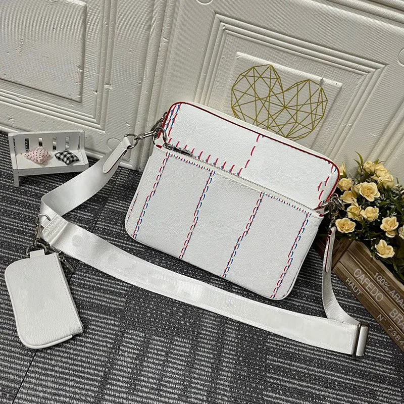 Designer bagage messenger väska män och kvinnor mode läder original av enskild kvalitet crossbody väska avtagbar axelband sacoc247p