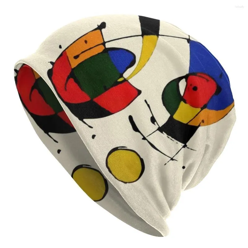 Berretti Bonnet Cappello invernale caldo lavorato a maglia nello stile di Joan Miro Skullies Berretti Berretti Surrealismo Arte astratta Cappelli Beanie Berretto da sci all'aperto