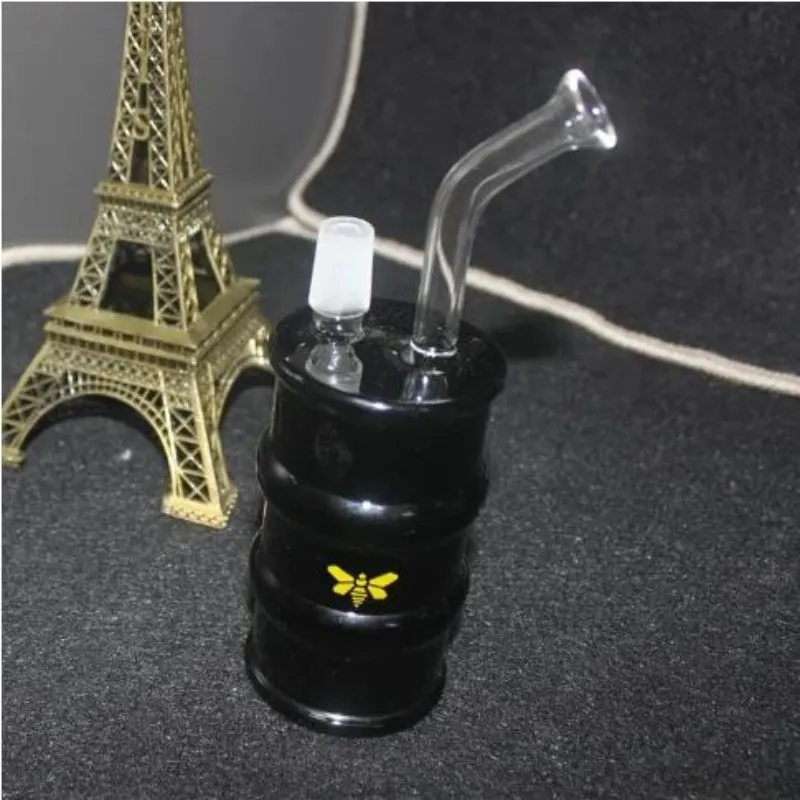 7 Inch Black/Transparent Glass Bong Hookahs Oil Dap Rigs with 14mm Bowl or Quartz Banger for Smoking