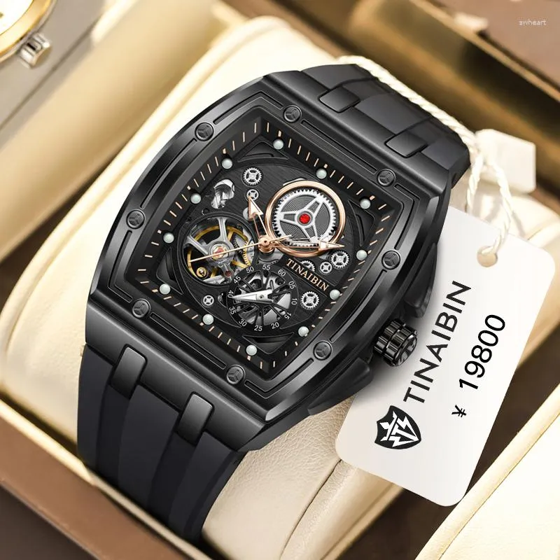 Wristwatches Original High Quality Luxury Waterproof Automatic Winding Watch Stainless Steel Dive Mechanical For Men Reloj De Hombre