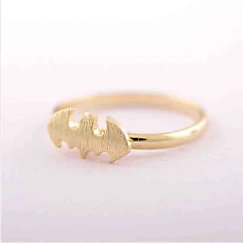 Fabriek prijs nieuwe unieke bat ringen zilver goud rose vergulde eenvoudige mode ringen voor alle vrouwen meisje kan kleur efr048