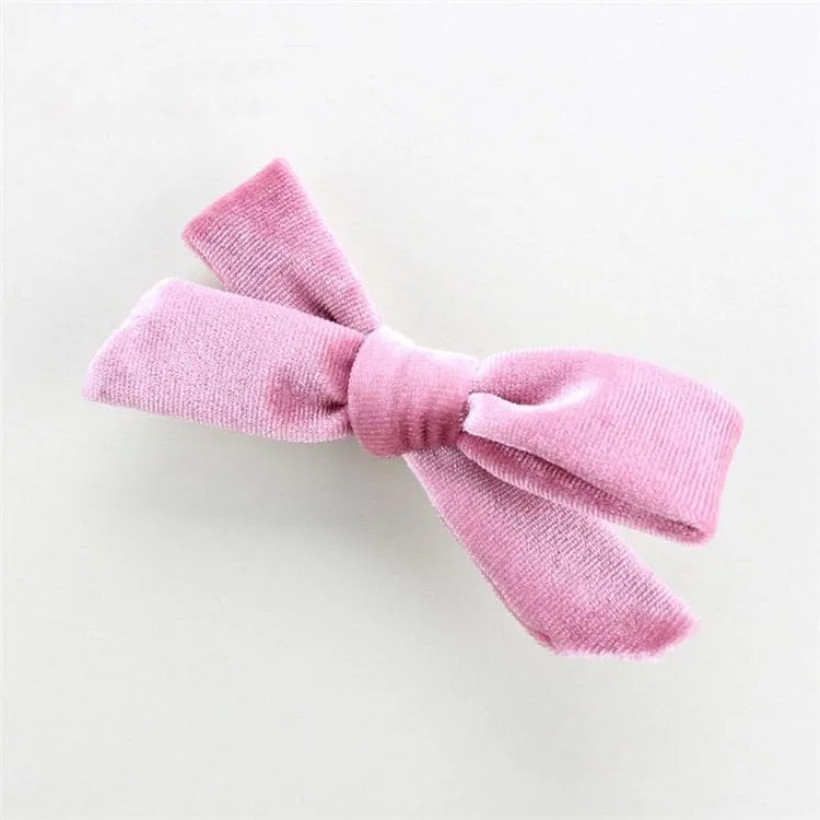 Girls Velvet Bow Hair Clips Lovely Princess Hairbands Kids Baby Bows Barrettes Baby Hair Clips Children Hair Accessories FJ761